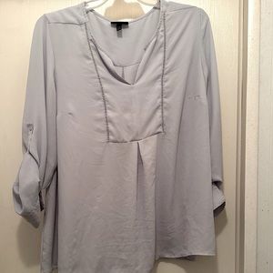 Lane Bryant Fit & Flare Cuffed Sleeve Blouse